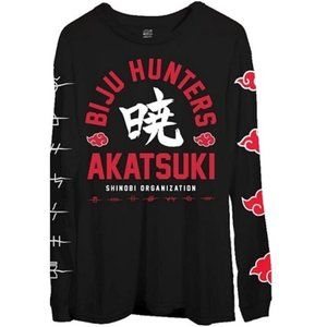 NEW Naruto Shippuden Akatsuki Bijuu Hunters Long Sleeve Tee L Anime